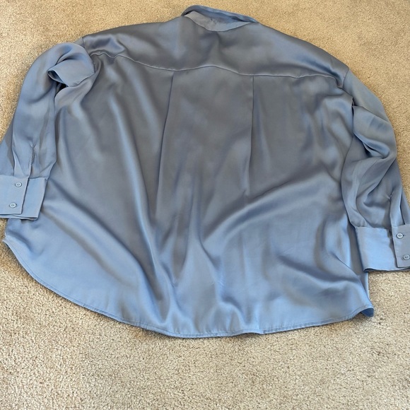 Zara Button up Shiny Top - Picture 2 of 3